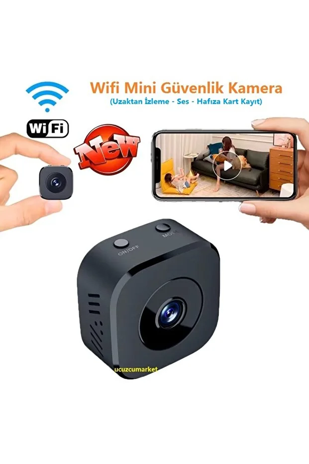 Kalite Wifi Mini Güvenlik Kamera (Uzaktan Izleme - Ses - Hafıza Kart Kayıt)